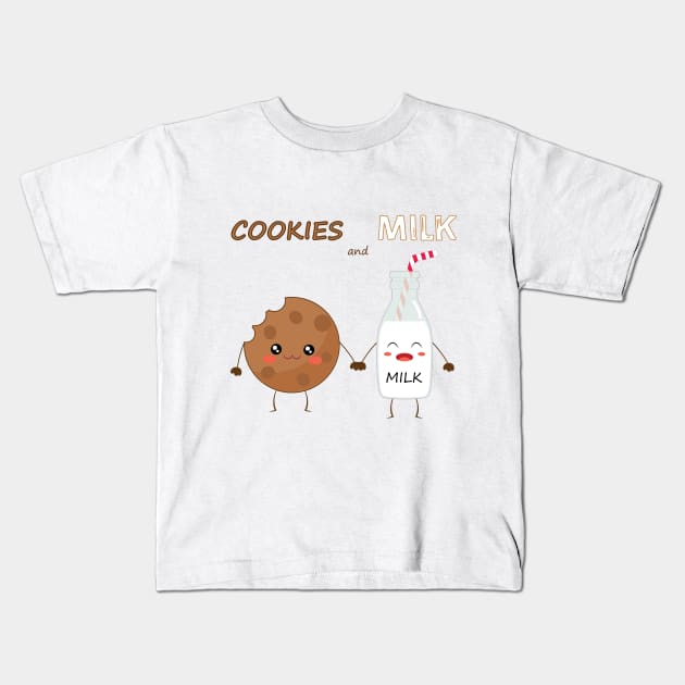 Cookies and Milk Kids T-Shirt by LeonardodeLima